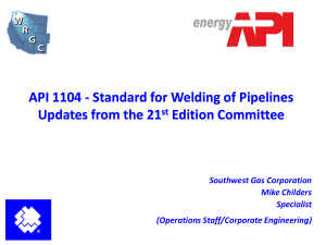 API 1104 - Standard for Welding of Pipelines Updates from  ( PDFDrive )