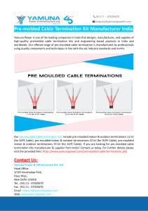 Pre-molded Cable Termination Kit Manufacturer