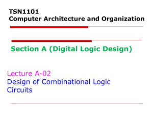 lec a-02 - design of combinational logic circuits 2022 sctan