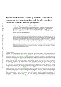 Symmetric Galerkin boundary element method for computing the quantum states of the electron in a piecewise-uniform mesoscopic system
