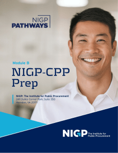 NIGP-CPP Module B Prep