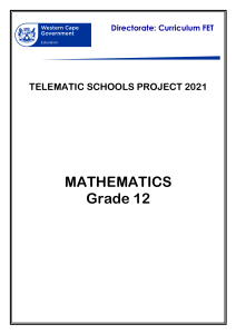 2021 Gr12 Maths wkbk