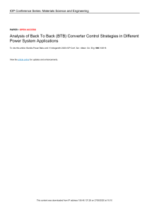 Analysis of Back To Back BTB Converter Control Str