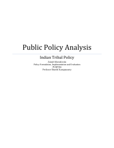 Public Policy Analysis Indian Tribal Pol