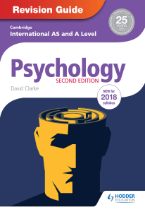 Cambridge International AS and A Level Psychology Revision Guide (David Clarke) 