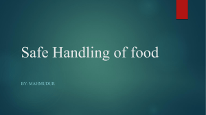 Safe Handling of food