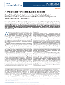 A manifesto for reproducible science