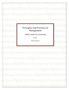 Principles and Practices of Management A