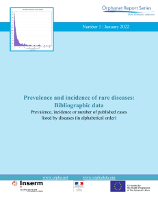 Prevalence of rare diseases by alphabetical list