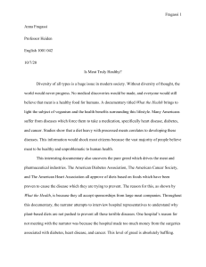 What the Health 1pg Essay