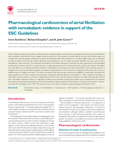 GRAYDON Pharmacological cardioversion of atrial fibrillation with Vernakalant