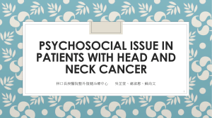 Psychosocial Issue in patients with Head and neck