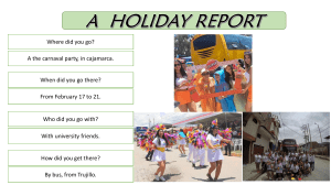 A HOLIDAY REPORT