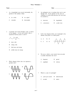 Waves Worksheet 1 (Physics)