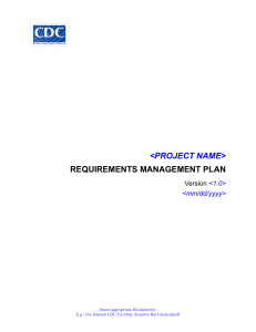 CDC UP Requirements Management Plan Template (1)