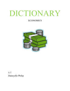 DICTIONARY FOR ECON