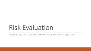 I.2 Risk Evaluation