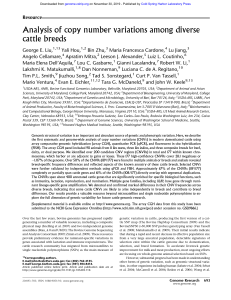 Analysis of copy number variations among diverse