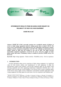 RELIABILITY OF HIGH VOLTAGE EQUIPMENT.Rio 2007
