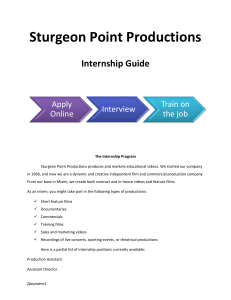 Sturgeon Point Productions Internship Guide