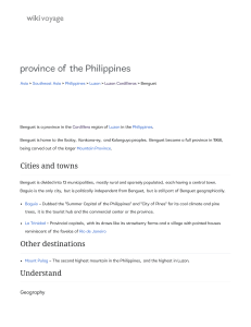 Benguet – Travel guide at Wikivoyage