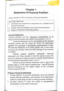 Statement of Financial Position: Textbook Chapter