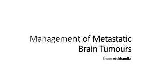 Management of Metastatic Brain Tumours