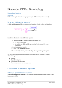 1 0 Terminology 2 for  engineering maths 2 order differential equations