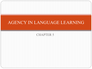 Chapter 5 Agency in languge learning, Teaching by Principles