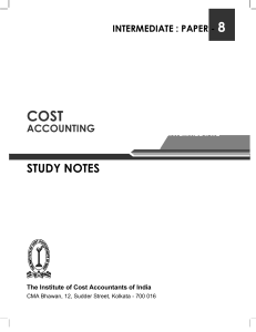 Advaced Cost Accounting