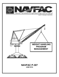 WEIGHT HANDLING PROGRAM MANAGEMENT NAVFAC P-307 June 2016