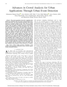 Advances in Crowd Analysis for Urban Applications Through Urban Event Detection
