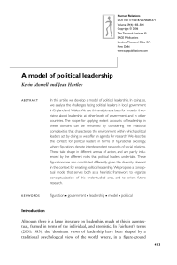 A model of Political Leadership