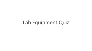 7 Lab Equipment Quiz
