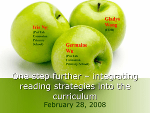 integrating reading strategies training