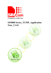 SIM800+Series TCPIP Application+Note V1.01