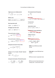 Formula Sheet for Midterm Exam
