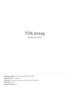 TOK essay turnitin