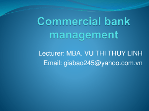 Introduction to Commercial Bank Management 