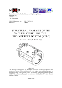 Structural Analysis Vacuum Vessel MTVELO 0401
