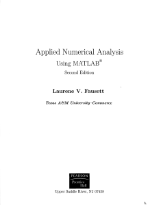 Applied Numerical Analysis -Laurene V. Fausett