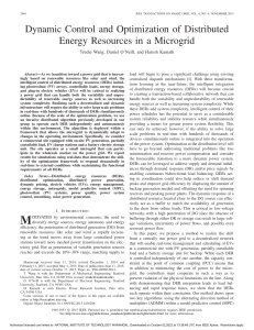 Dynamic Control and Optimization of Distributed Energy Resources in a Microgrid