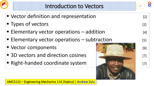1.1-Introduction to vectors