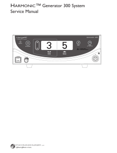 Ethicon Harmonic 300 Generator - Service manual