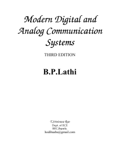 3rd edition Modern Digital And Analog Communications