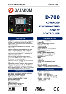 DATAKOM-D700SYNC manual