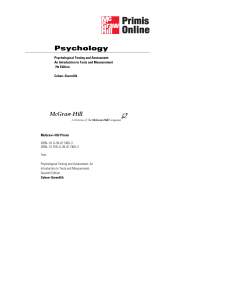 Psychological Testing & Assessment Textbook