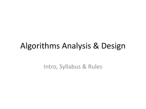 Intro,Syllabus & Rules