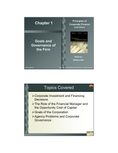 Chapter 1 - Goals and Governance of the Firm  [Compatibility Mode]