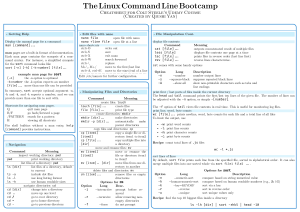 Linux Command Line Cheat Sheet